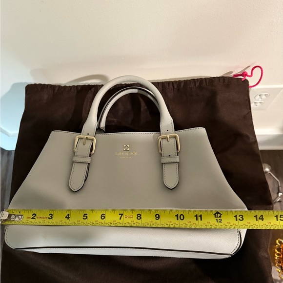 Kate Spade Cove Street Provence Satchel Light Gray With Shoulder Strap - Picture 10 of 12